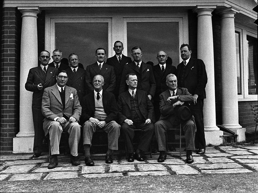 Group portrait at Royal Sydney Golf Club — photograph, from Royal Sydney Golf Club, 1946