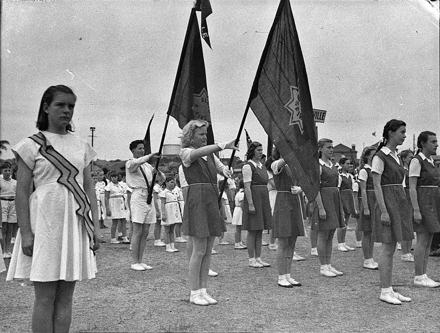 Salvation Army youth carnival, Pratten Park — photograph, from Pratten Park, 1948