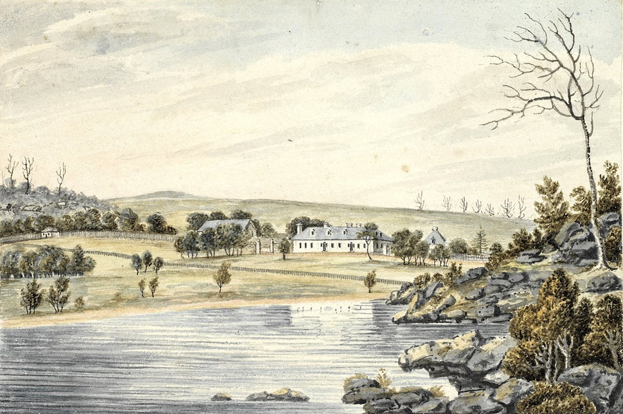East view of Woolloomooloo, Sydney — illustration, from Woolloomooloo, 1820
