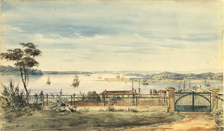 Sydney Harbour from Bunker's Hill — illustration, from Bunkers Hill, 1831