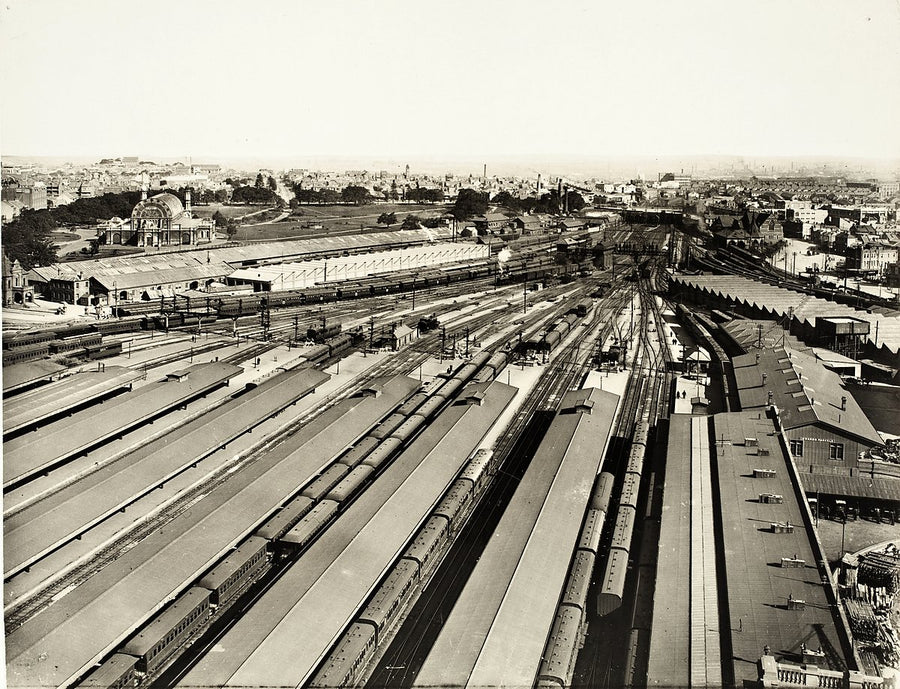 South from the tower of Central Railway Station, Sydney — photograph, from Central Station, 1920