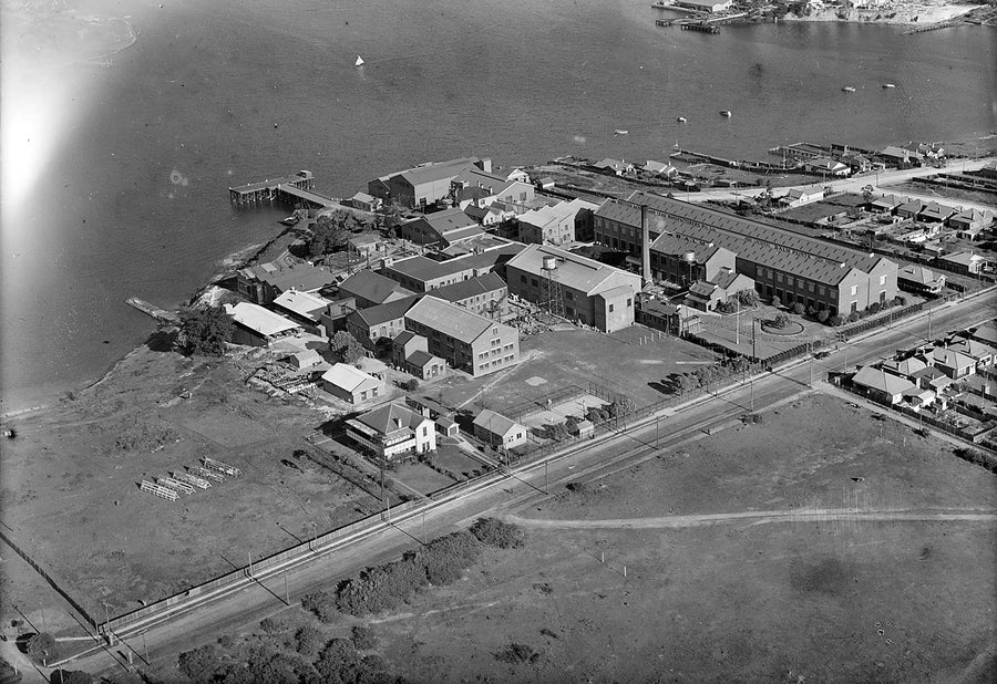 B.A.L.M. Paints factory on Cabarita Point — photograph, from Cabarita, after 1935