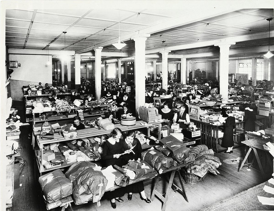 Mail Order Room, Anthony Hordern & Sons, Sydney — photograph, from Sydney CBD, 1933