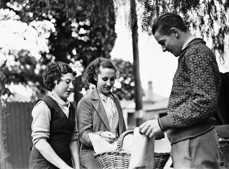 Employees at Vicars Woollen Mills, Marrickville — photograph, from Marrickville, 1936