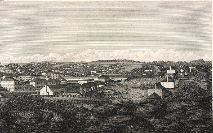 Sydney from Dawes's Point, engraved for Absalom West — illustration, from Dawes Point, 1812