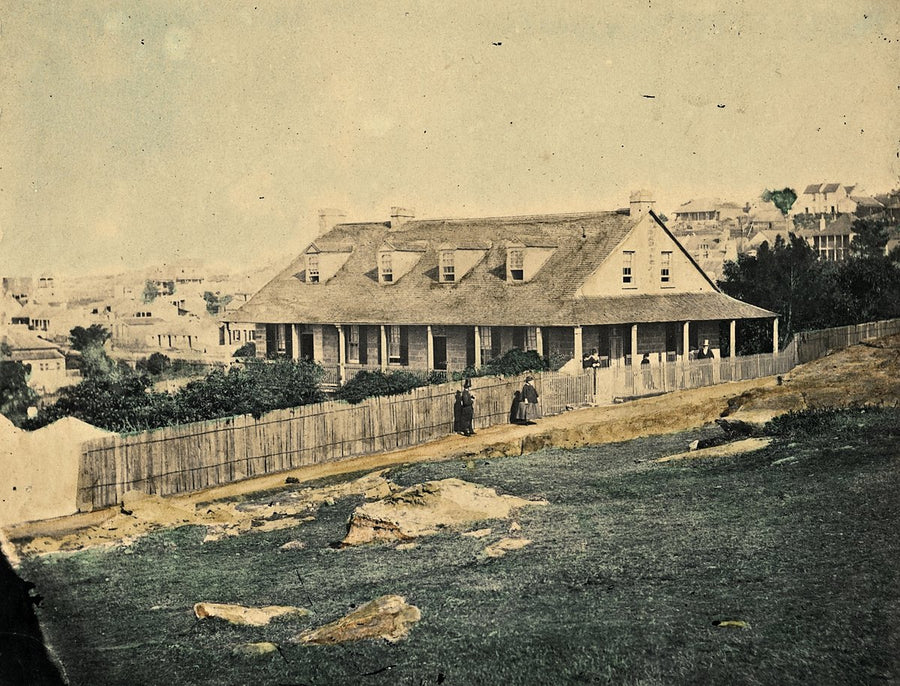Rose Cottage, Pyrmont — home of Thomas and Jane Day — photograph, from Pyrmont, c. 1860s