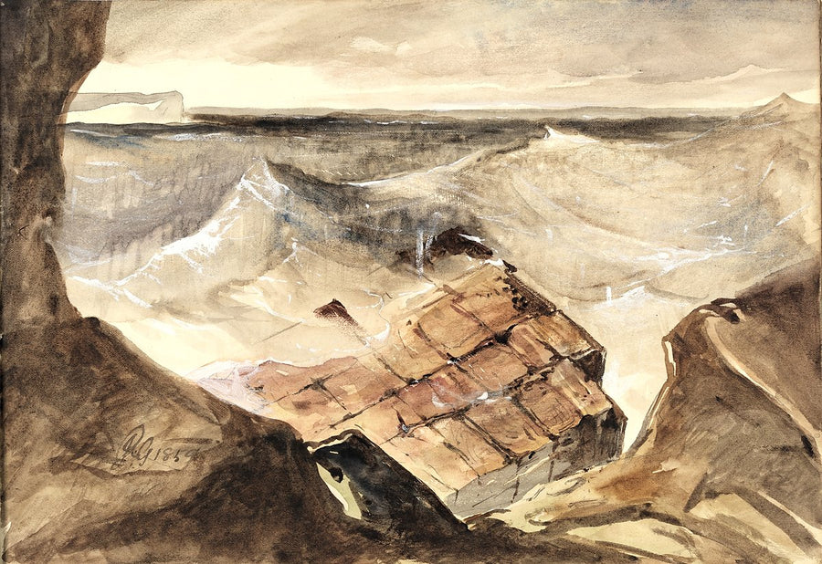 Rock platform on the New South Wales coast — illustration, 1859