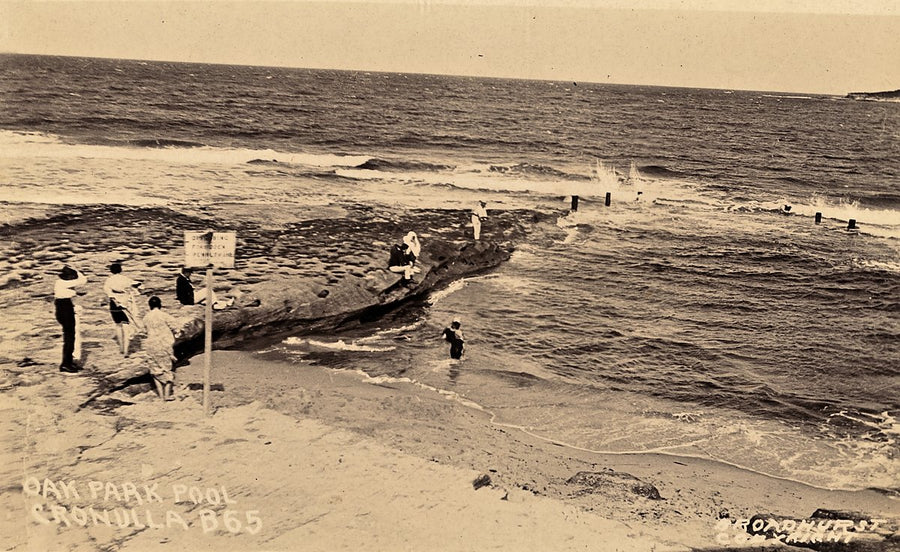 Oak Park Pool, Cronulla — photograph, from Oak Park Rock Pool, c. 1920–27