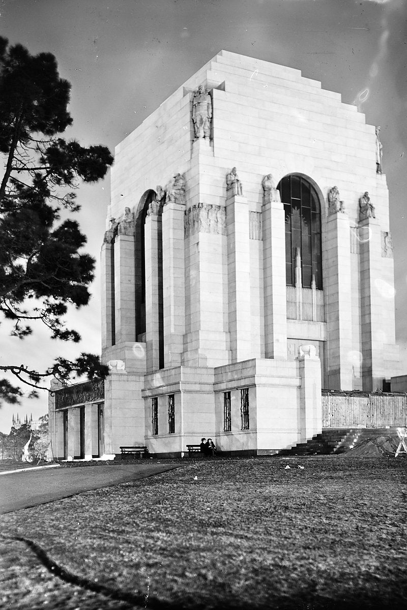 Anzac Memorial, Hyde Park, nearing completion — photograph, from Anzac Memorial, 1934