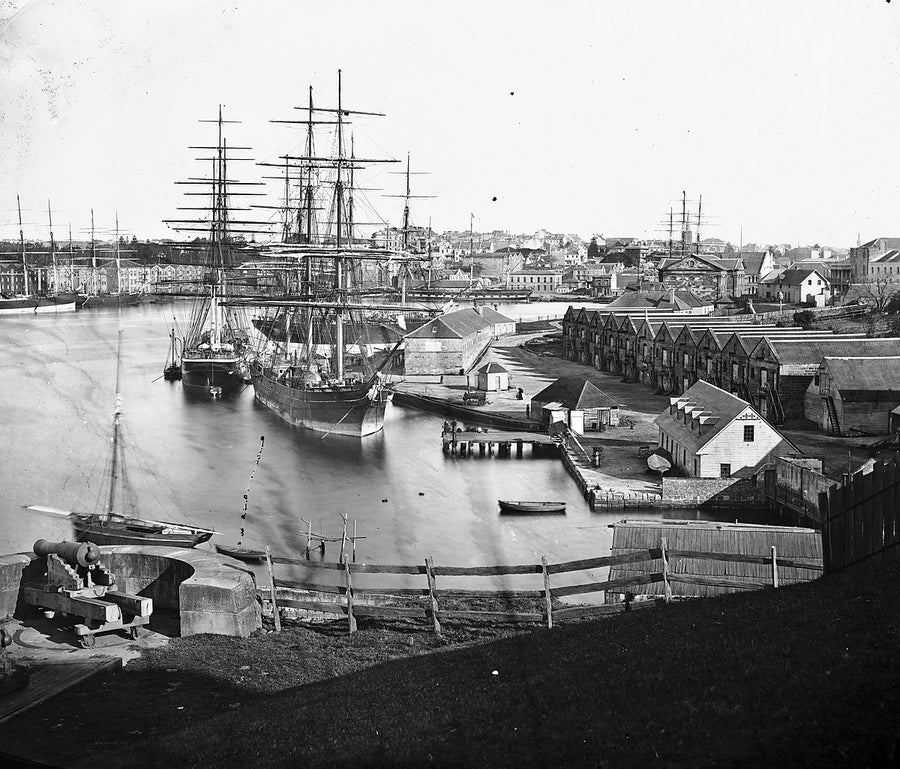 Circular Quay from Dawes Point, Sydney — photograph, from Dawes Point, 1870–75