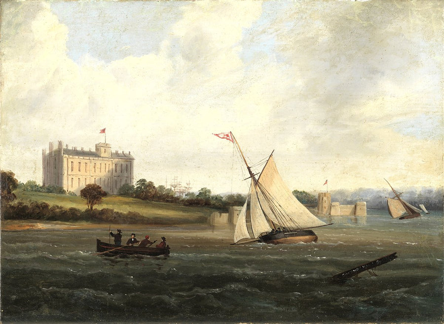 Government House and Fort Macquarie from Sydney Harbour — illustration, from Government House, c. 1860