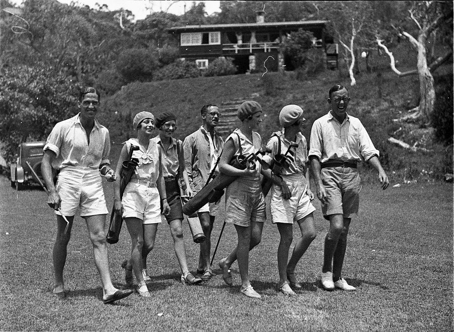 Palm Beach golfers photographed for the social pages — photograph, from Palm Beach, c. 1930s