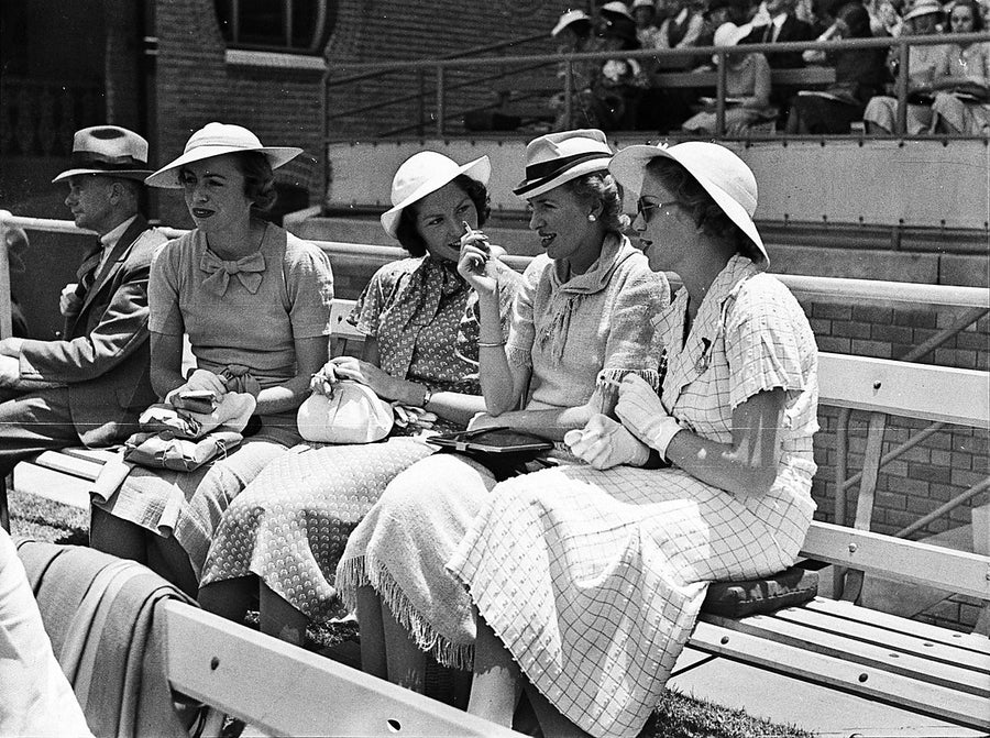 Women spectators at the Second Test, Sydney Cricket Ground — photograph, from Sydney Cricket Ground, 1936