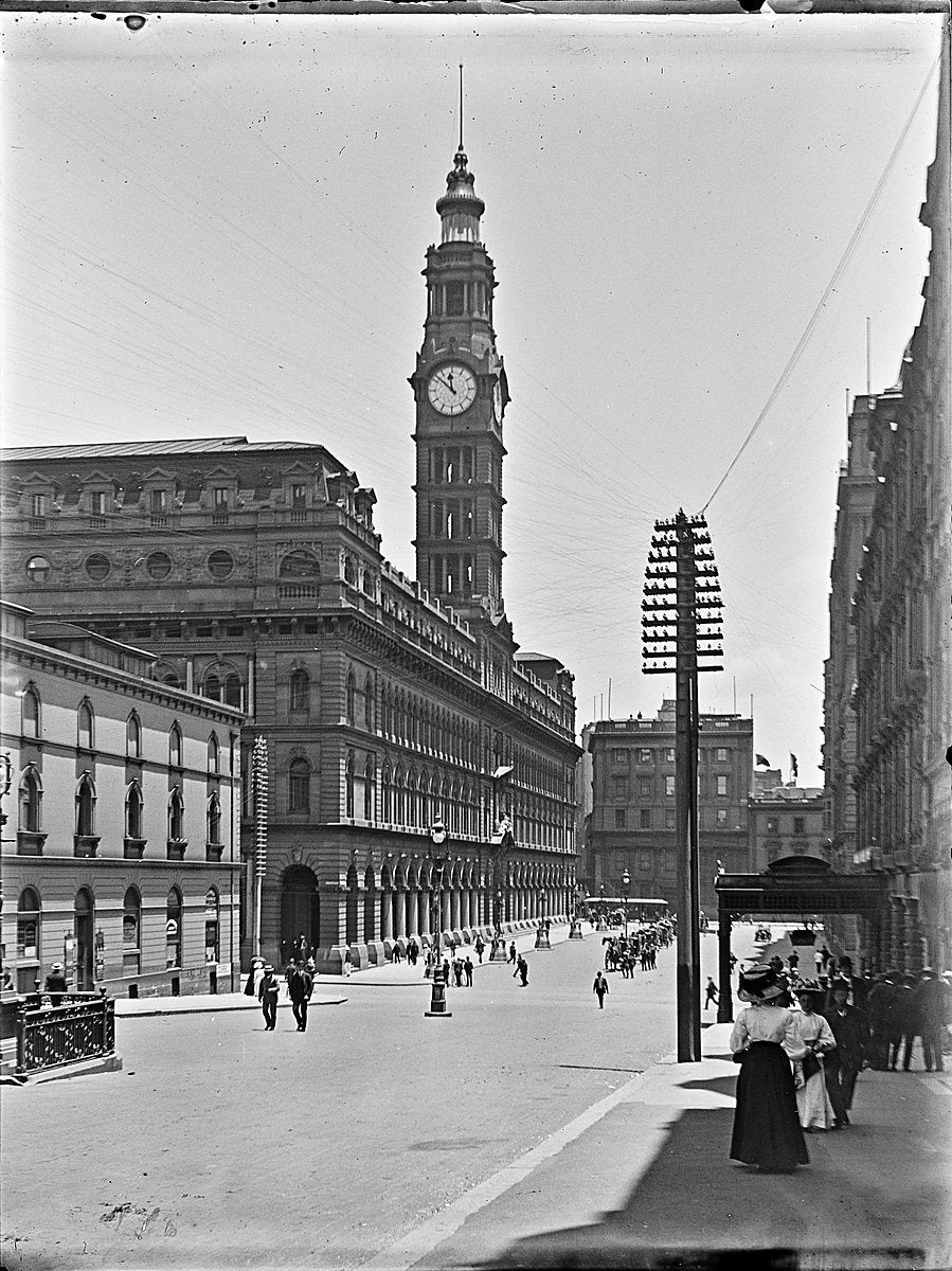 General Post Office clock tower, Martin Place, Sydney — photograph, from Sydney General Post Office, 1898–1926