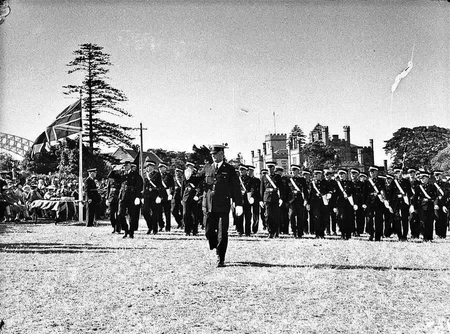 St John's Ambulance honours parade at Government House, Sydney — photograph, from Government House, 1940