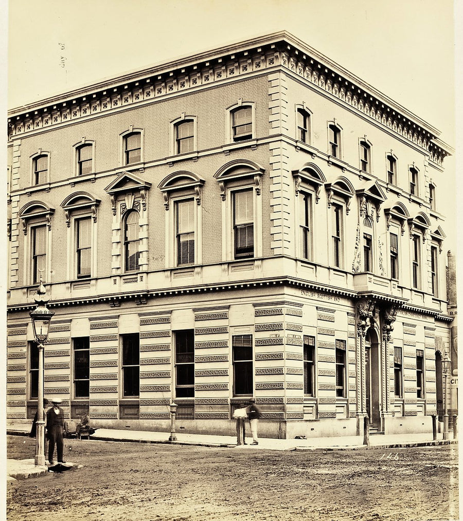 English, Scottish & Australian Bank, George and King Streets, Sydney — photograph, from King Street, 1873
