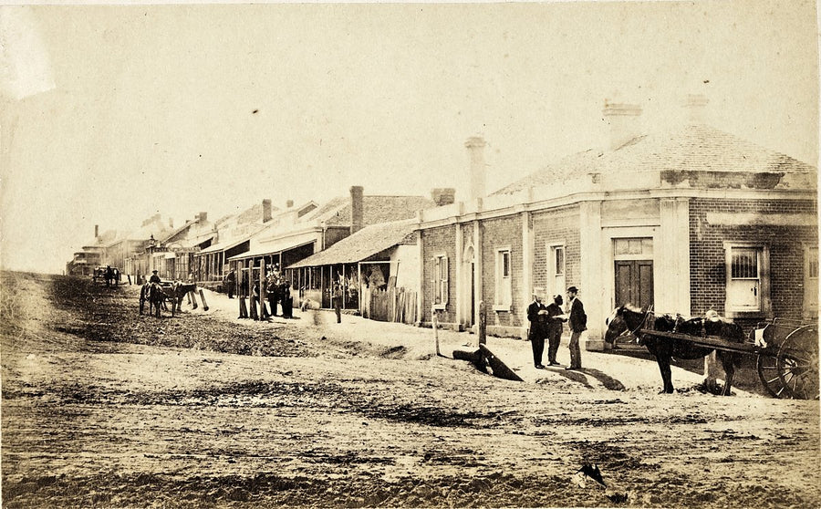 New South Wales town street — photograph, c. 1871