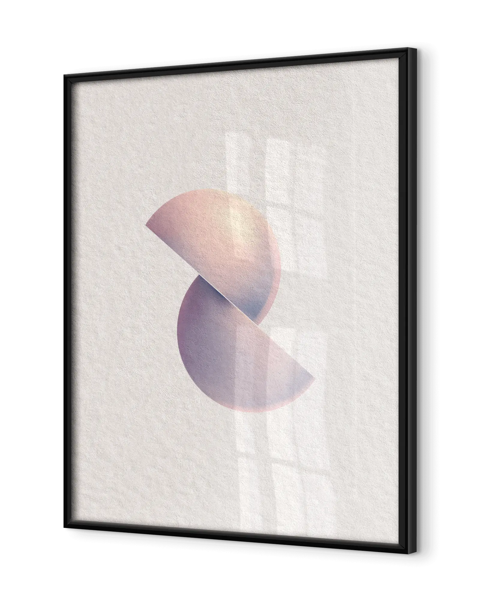 Black wood frame — front detail