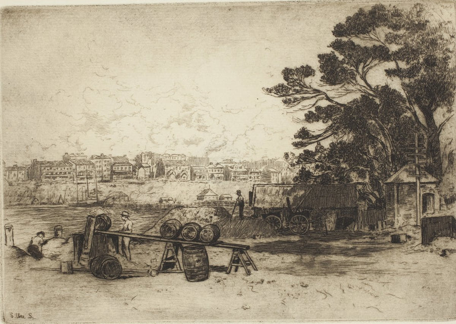 Council yard, McMahons Point, Sydney, 1915 — illustration, from McMahons Point, circa 1915