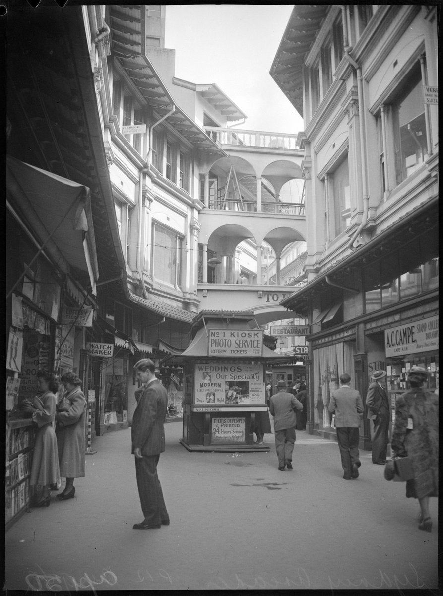 No. 1 Kiosk photo service, Royal Arcade, Sydney — photograph, from Royal Arcade, Sydney, circa 1950