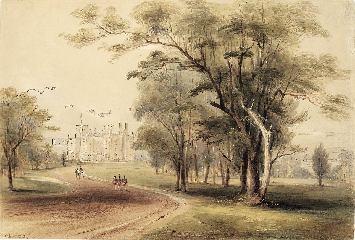 Government House, Sydney, seen from its grounds, 1850 — Conrad Martens — illustration, from Government House, circa 1850