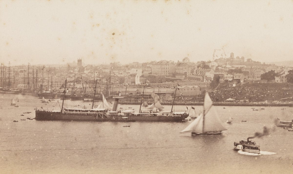 Sydney Harbour waterfront from McMahon's Point — photograph, from McMahons Point, circa 1879