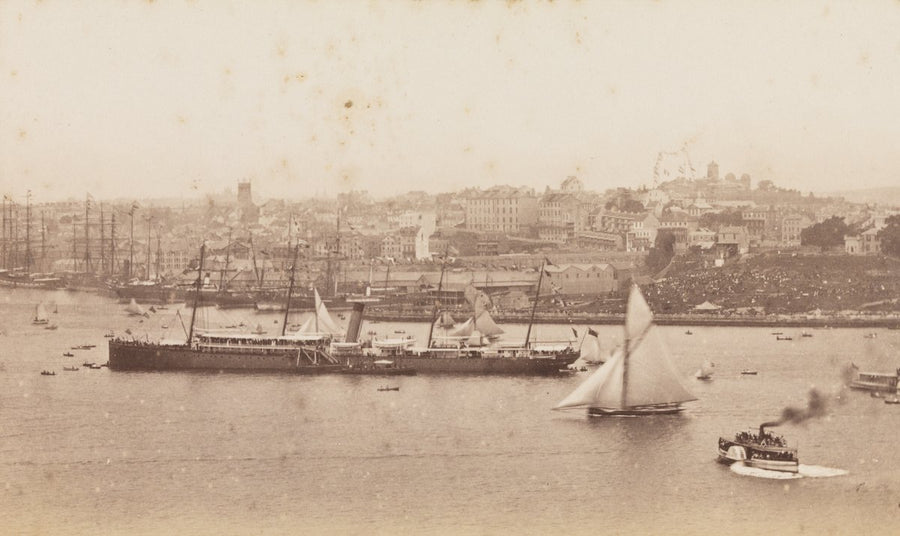 Sydney Harbour waterfront from McMahon's Point — photograph, from McMahons Point, circa 1879