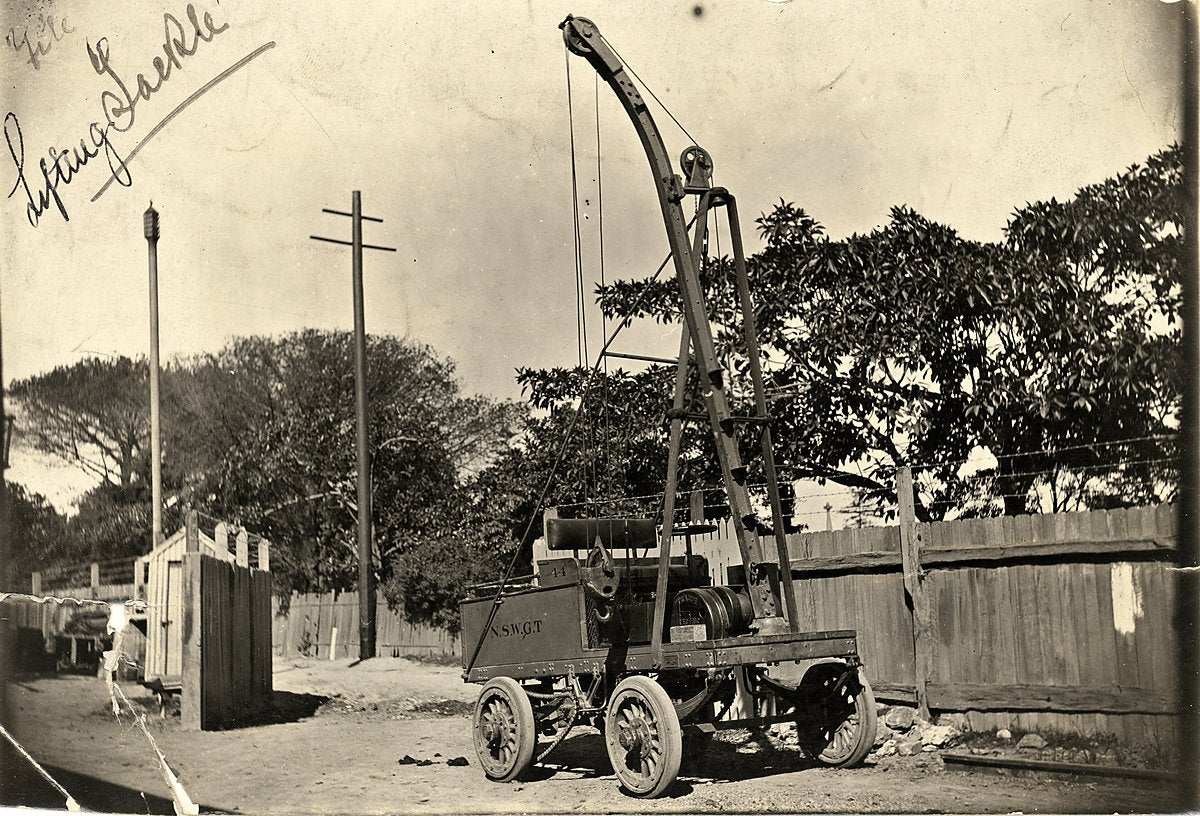 New South Wales Government Tramways lifting tackle — photograph, from Sydney, c. 1925