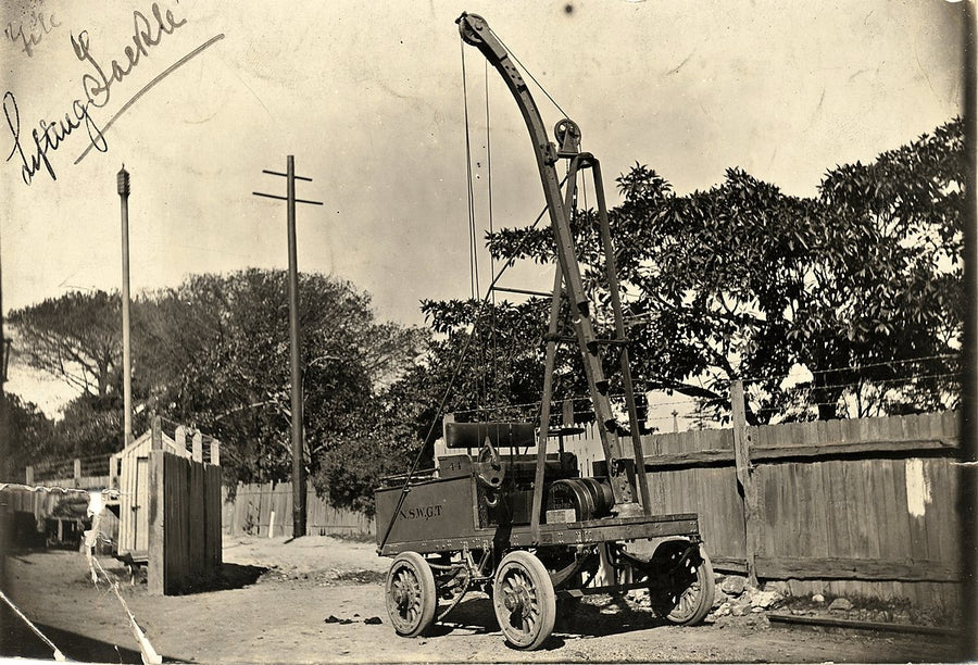 New South Wales Government Tramways lifting tackle — photograph, from Sydney, c. 1925