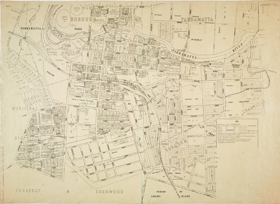 Cadastral map of the town of Parramatta, 1904 — map, from Parramatta, circa 1904