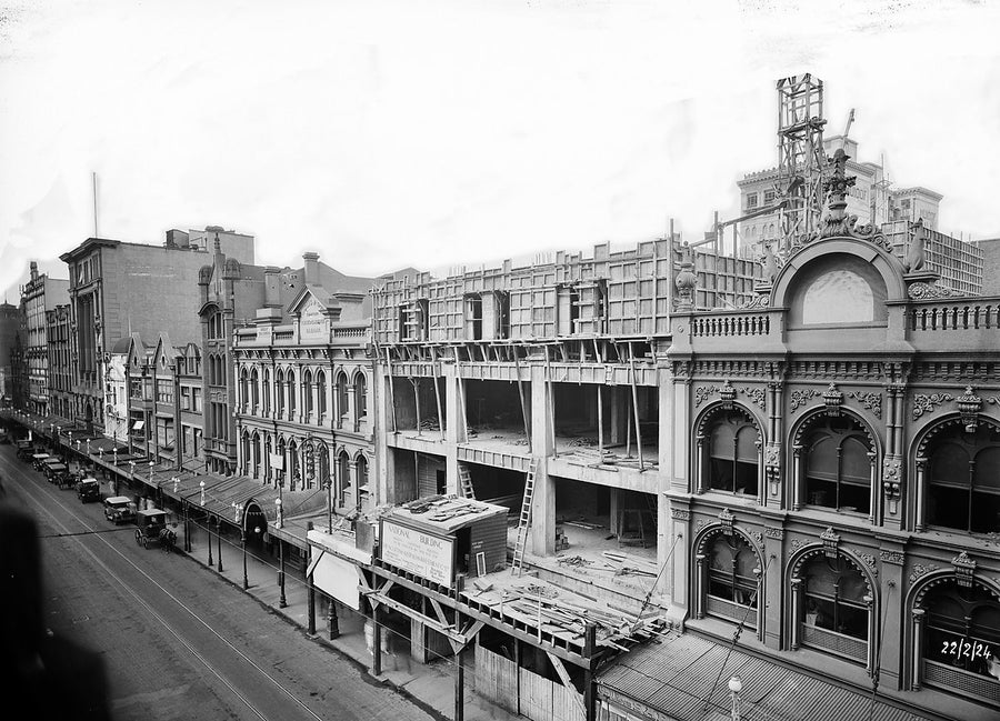 National Building under construction, Sydney, 1924 — photograph, circa 1924