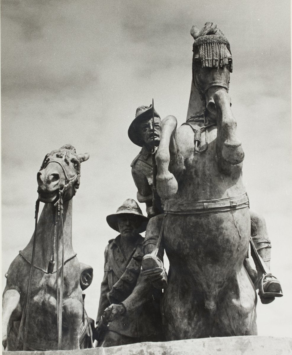 Desert Mounted Corps Memorial, Mount Clarence, Albany — photograph, from Desert Mounted Corps Memorial, circa 1948
