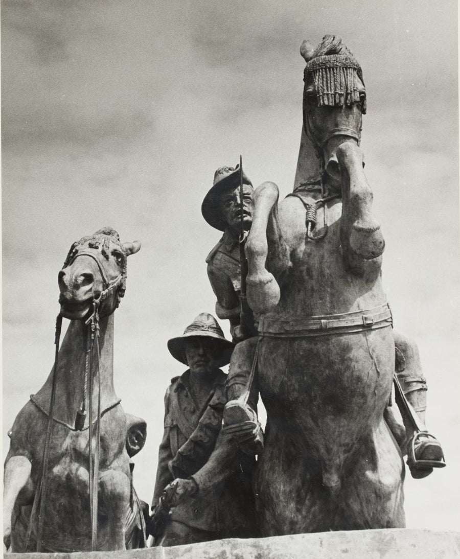 Desert Mounted Corps Memorial, Mount Clarence, Albany — photograph, from Desert Mounted Corps Memorial, circa 1948