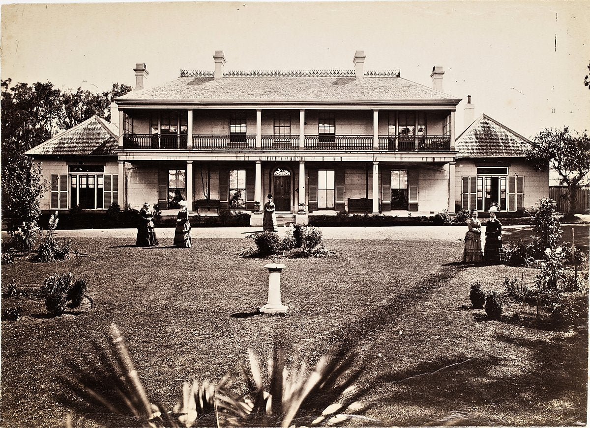 Cranbrook, Bellevue Hill, from the garden — photograph, from Cranbrook School
