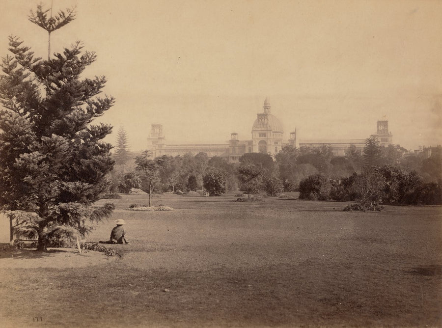Garden Palace from the Botanic Gardens lawns, Sydney, 1880 — photograph, from The Garden Palace, circa 1880