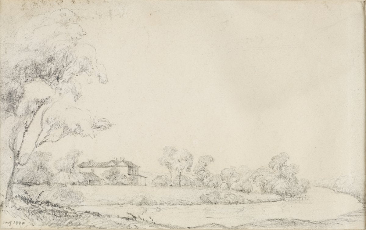 Newington estate near the river, sketched August 1844 — illustration, from Newington estate (Silverwater), New South Wales, circa 1844