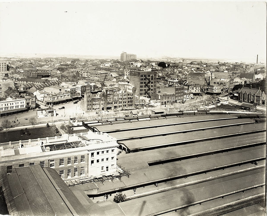 Central Railway Station from above, Sydney — photograph, from Randle Street, circa 1871