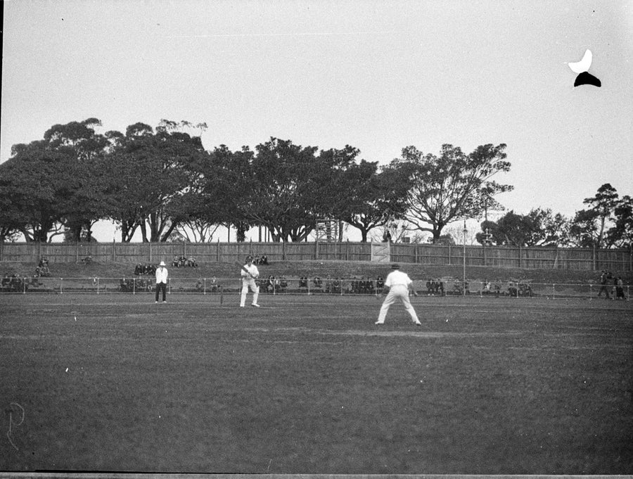 Cricket match at North Sydney Oval — photograph, from North Sydney Oval, North Sydney, circa 1930