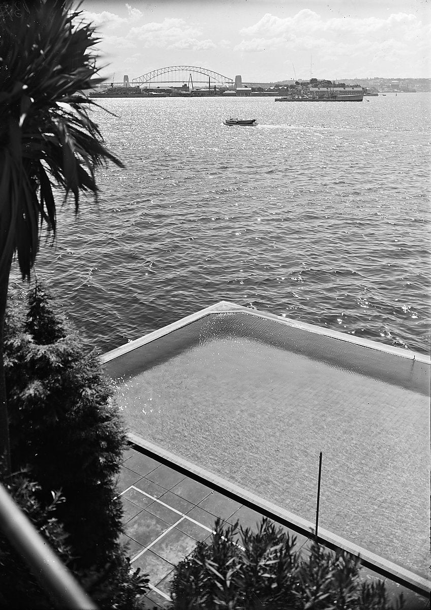 Sydney Harbour Bridge from Mosman, 1936 — photograph, from Mosman, circa 1936
