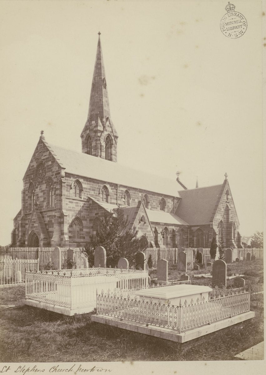St Stephen's Church and Camperdown Cemetery, Newtown — photograph, from St Stephen's Anglican Church, Camperdown Cemetery, Newtown, circa 1875