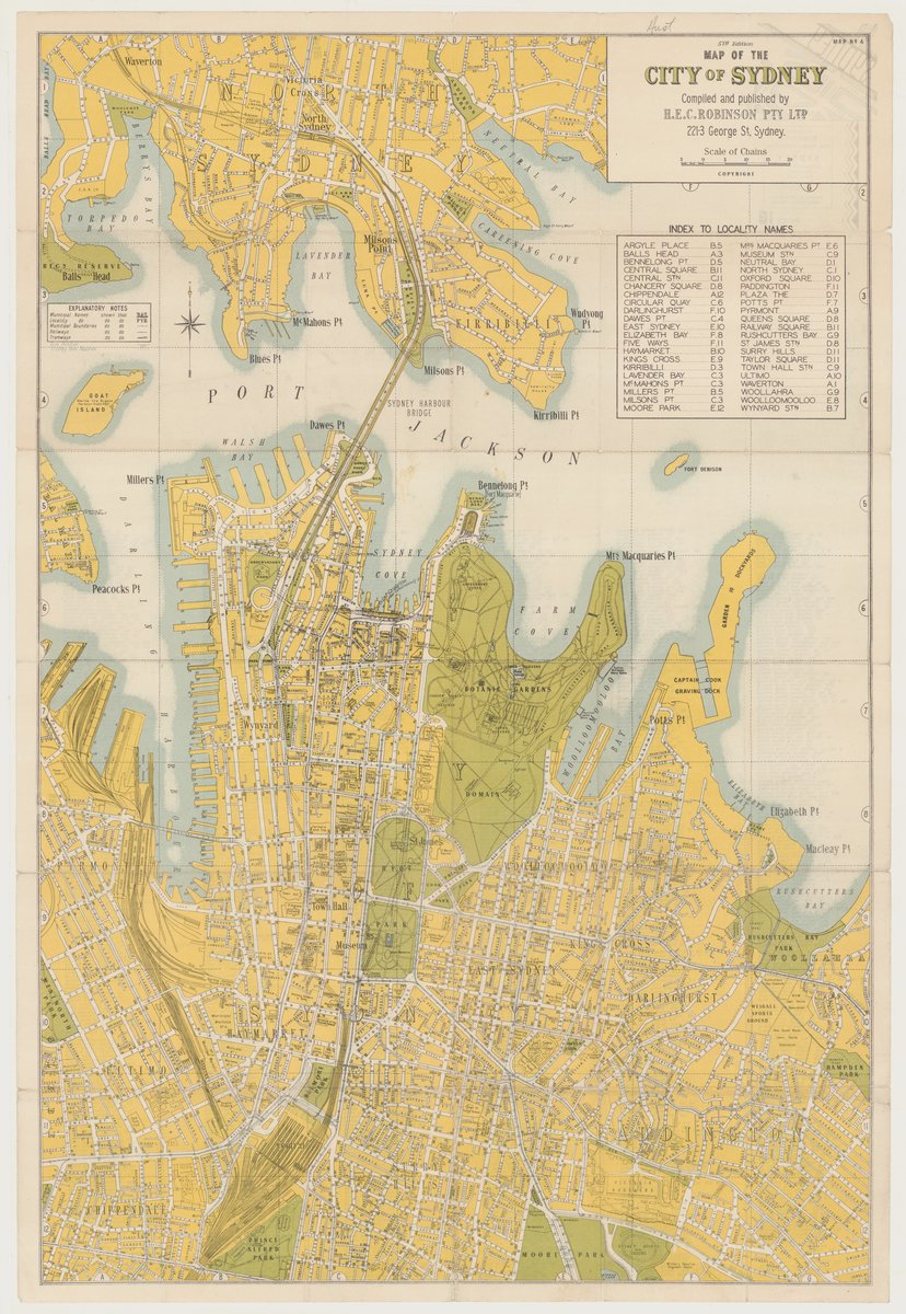 Robinson's Map No. 4 of the City of Sydney, 1948 — map, from City of Sydney, New South Wales, circa 1948