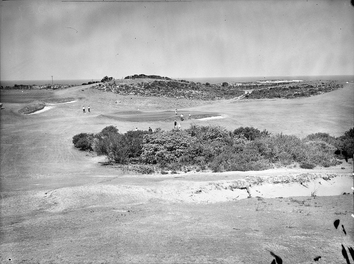 Golfers on the New South Wales Golf Club course, La Perouse — photograph, from La Perouse, 1935