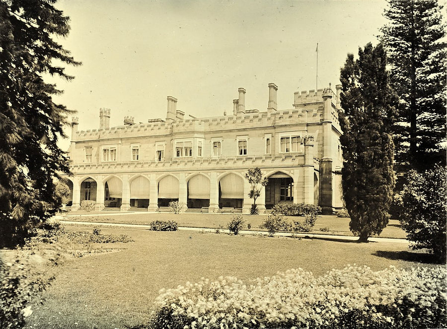 Government House garden front, Sydney, 1900 — photograph, from Government House, circa 1900