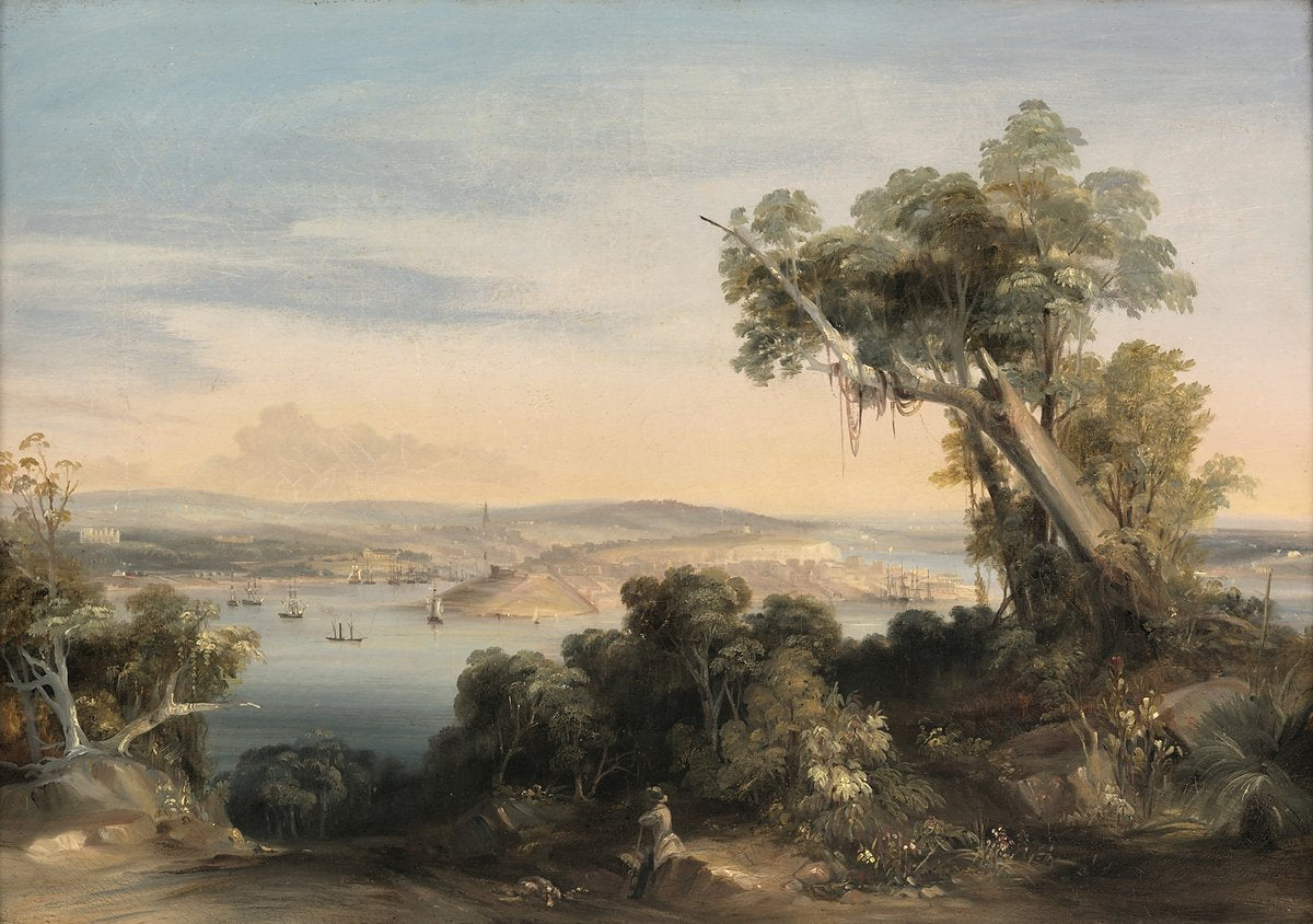 Sydney Harbour from the North Shore, c. 1840 — illustration, from Sydney CBD, circa 1840