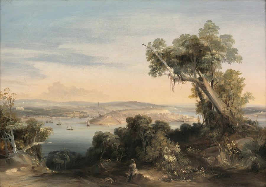 Sydney Harbour from the North Shore, c. 1840 — illustration, from Sydney CBD, circa 1840