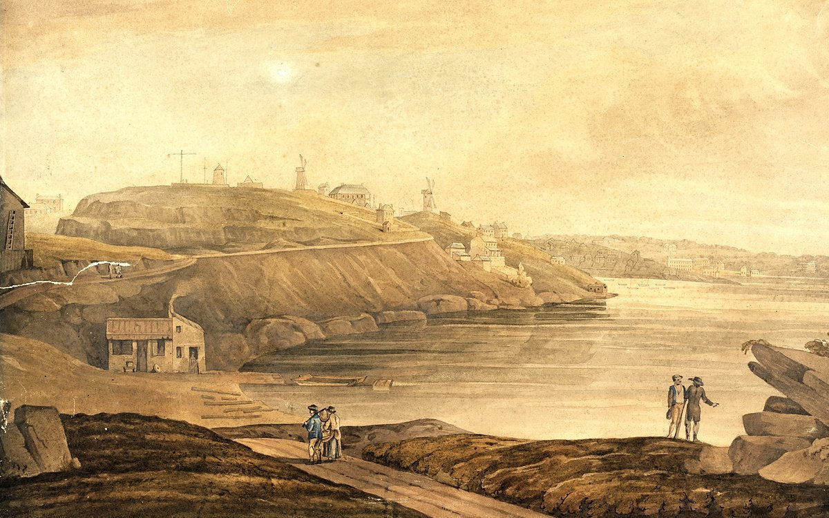 Looking into Darling Harbour from Millers Point — illustration, from Millers Point, 1862–73
