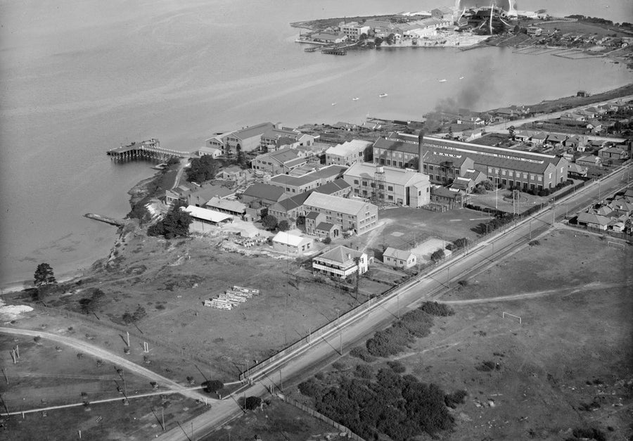 B.A.L.M. Paints factory on the Parramatta River at Cabarita — photograph, from Cabarita, circa 1935
