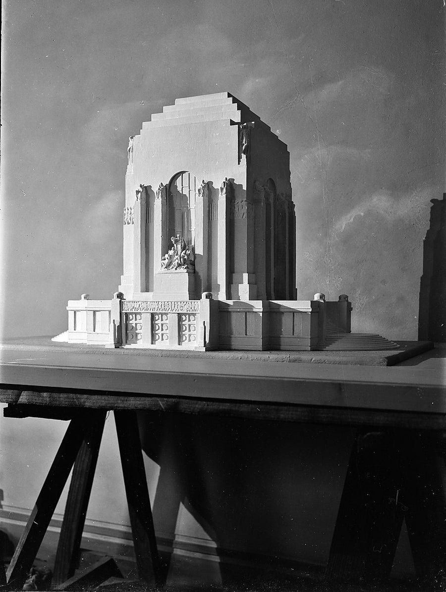 Model of the Anzac Memorial, Hyde Park, Sydney — photograph, from Anzac Memorial, circa 1934