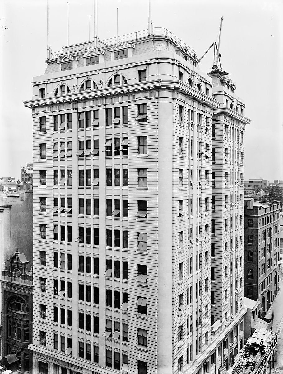Union House, Sydney, seen from a neighbouring building — photograph, c. 1924–27
