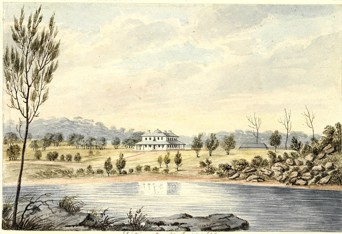 Ultimo House, Surgeon John Harris's estate, from the east, 1820 — illustration, from Ultimo, circa 1820